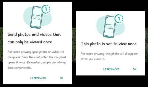 WhatsApp View Once Media Feature
